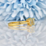 Ellibelle Jewellery Aquamarine & Diamond 18ct Yellow Gold Ring