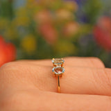 Ellibelle Jewellery Aquamarine & Diamond 18ct Yellow Gold Ring