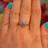 Ellibelle Jewellery Aquamarine Marquise Cut 9ct Gold Star Cluster Ring