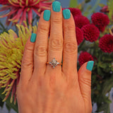 Ellibelle Jewellery Aquamarine Marquise Cut 9ct Gold Star Cluster Ring
