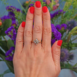 Ellibelle Jewellery Aquamarine Marquise Cut 9ct Gold Star Cluster Ring
