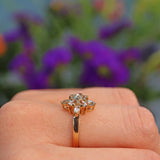 Ellibelle Jewellery Aquamarine Marquise Cut 9ct Gold Star Cluster Ring