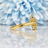 Ellibelle Jewellery Aquamarine Marquise Cut 9ct Gold Star Cluster Ring