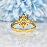 Ellibelle Jewellery Aquamarine Marquise Cut 9ct Gold Star Cluster Ring