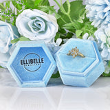 Ellibelle Jewellery Aquamarine Marquise Cut 9ct Gold Star Cluster Ring