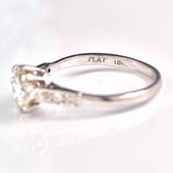Ellibelle Jewellery Art Deco 1.17 Carat Diamond 18ct Gold & Platinum Solitaire Engagement Ring