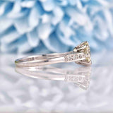 Ellibelle Jewellery Art Deco 1.17 Carat Diamond 18ct Gold & Platinum Solitaire Engagement Ring