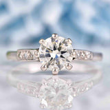 Ellibelle Jewellery Art Deco 1.17 Carat Diamond 18ct Gold & Platinum Solitaire Engagement Ring