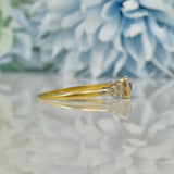 Ellibelle Jewellery ART DECO 18CT GOLD & PLATINUM DIAMOND SOLITAIRE RING