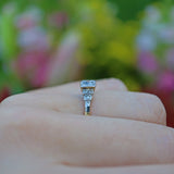 Ellibelle Jewellery ART DECO 18CT GOLD & PLATINUM DIAMOND SOLITAIRE RING