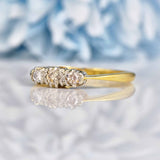 Ellibelle Jewellery Art Deco 1920s Diamond 18ct Gold & Platinum Three Stone Ring (0.30cts)