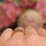 Ellibelle Jewellery Art Deco 1920s Diamond 18ct Gold & Platinum Three Stone Ring (0.30cts)
