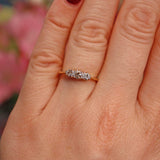 Ellibelle Jewellery Art Deco 1920s Diamond 18ct Gold & Platinum Three Stone Ring (0.30cts)