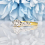 Ellibelle Jewellery Art Deco 1920s Diamond 18ct Gold Solitaire Ring