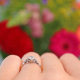 Ellibelle Jewellery Art Deco 1920s Diamond 18ct Gold Solitaire Ring