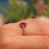 Ellibelle Jewellery Art Deco 1920s Ruby & Rose Cut Diamond Ring
