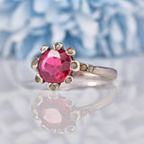 Ellibelle Jewellery Art Deco 1920s Ruby & Rose Cut Diamond Ring