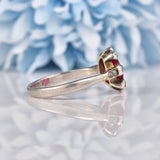Ellibelle Jewellery Art Deco 1920s Ruby & Rose Cut Diamond Ring