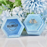 Ellibelle Jewellery Art Deco 1920s Style Aquamarine & Diamond Platinum Engegement Ring