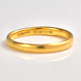 Ellibelle Jewellery Art Deco 22ct Gold Wedding Band - Birmingham 1929 (3.8g)