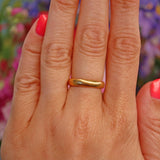 Ellibelle Jewellery Art Deco 22ct Gold Wedding Band - Date 1922 (6.4g)