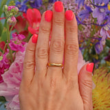 Ellibelle Jewellery Art Deco 22ct Gold Wedding Band - Date 1922 (6.4g)