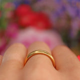 Ellibelle Jewellery Art Deco 22ct Gold Wedding Band - Date 1922 (6.4g)