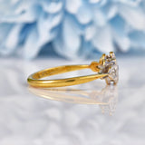 Ellibelle Jewellery Art Deco Blue Sapphire & Diamond Ring