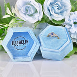 Ellibelle Jewellery Art Deco Blue Sapphire & Diamond Ring