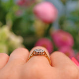 Ellibelle Jewellery Art Deco Diamond 18ct Gold Cluster Ring