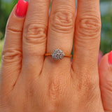 Ellibelle Jewellery Art Deco Diamond 18ct Gold Cluster Ring