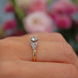 Ellibelle Jewellery Art Deco Diamond 18ct Gold Engagement Ring (0.65ct)