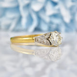 Ellibelle Jewellery Art Deco Diamond 18ct Gold Engagement Ring (0.65ct)