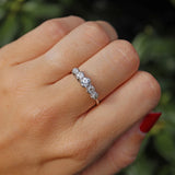 Ellibelle Jewellery Art Deco Diamond 18ct Gold Five Stone Ring (0.70cts)