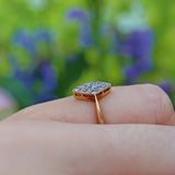 ART DECO DIAMOND 18CT GOLD PANEL RING