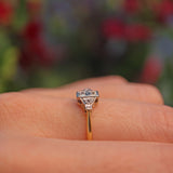 Ellibelle Jewellery ART DECO DIAMOND 18CT GOLD PANEL RING