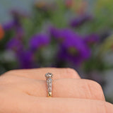 Ellibelle Jewellery Art Deco Diamond 18ct Gold & Platinum Engagement Ring (0.20ct)