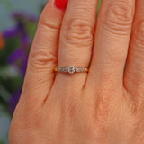 Ellibelle Jewellery Art Deco Diamond 18ct Gold & Platinum Engagement Ring (0.20ct)
