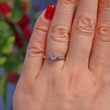 Ellibelle Jewellery Art Deco Diamond 18ct Gold & Platinum Engagement Ring (0.25ct)