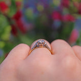 Ellibelle Jewellery Art Deco Diamond 18ct Gold & Platinum Engagement Ring (0.25ct)