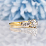 Ellibelle Jewellery Art Deco Diamond 18ct Gold & Platinum Engagement Ring (0.55ct)