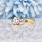 Ellibelle Jewellery Art Deco Diamond 18ct Gold & Platinum Engagement Ring (0.55ct)