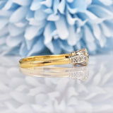 Ellibelle Jewellery Art Deco Diamond 18ct Gold & Platinum Engagement Ring (0.55ct)