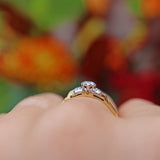 ART DECO DIAMOND 18CT GOLD SOLITAIRE RING