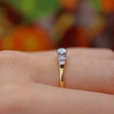 ART DECO DIAMOND 18CT GOLD SOLITAIRE RING