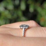 Ellibelle Jewellery Art Deco Diamond 18ct Gold & Platinum Panel Ring