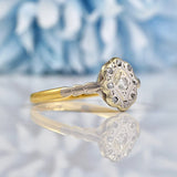 Ellibelle Jewellery Art Deco Diamond 18ct Gold & Platinum Panel Ring