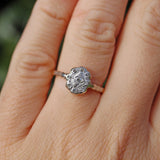 Ellibelle Jewellery Art Deco Diamond 18ct Gold & Platinum Panel Ring