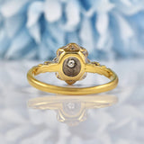 Ellibelle Jewellery Art Deco Diamond 18ct Gold & Platinum Panel Ring
