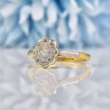 Ellibelle Jewellery Art Deco Diamond 18ct Gold & Platinum Panel Ring